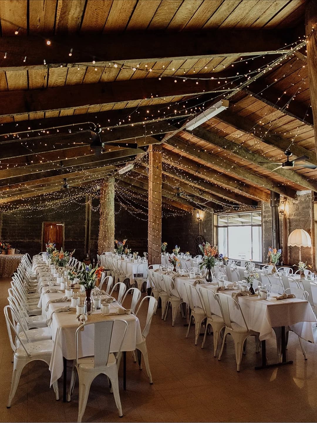 Inside the mud-brick reception venue